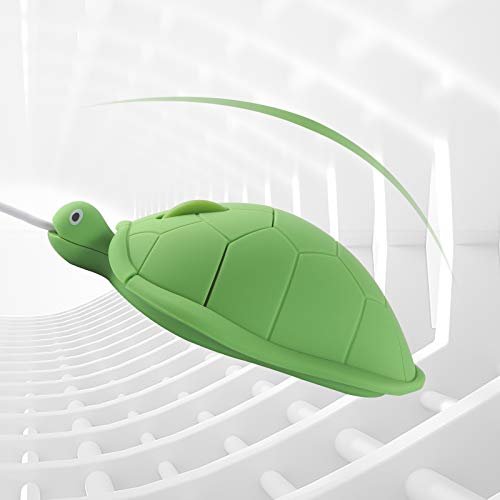 elec Space Cute Animal Turtle Shape USB Wired Corded Mouse Optical Mice for Notebook PC Laptop Computer 1200DPI 3 Buttons with 3.6 Feet Cord (Green) - Image 2