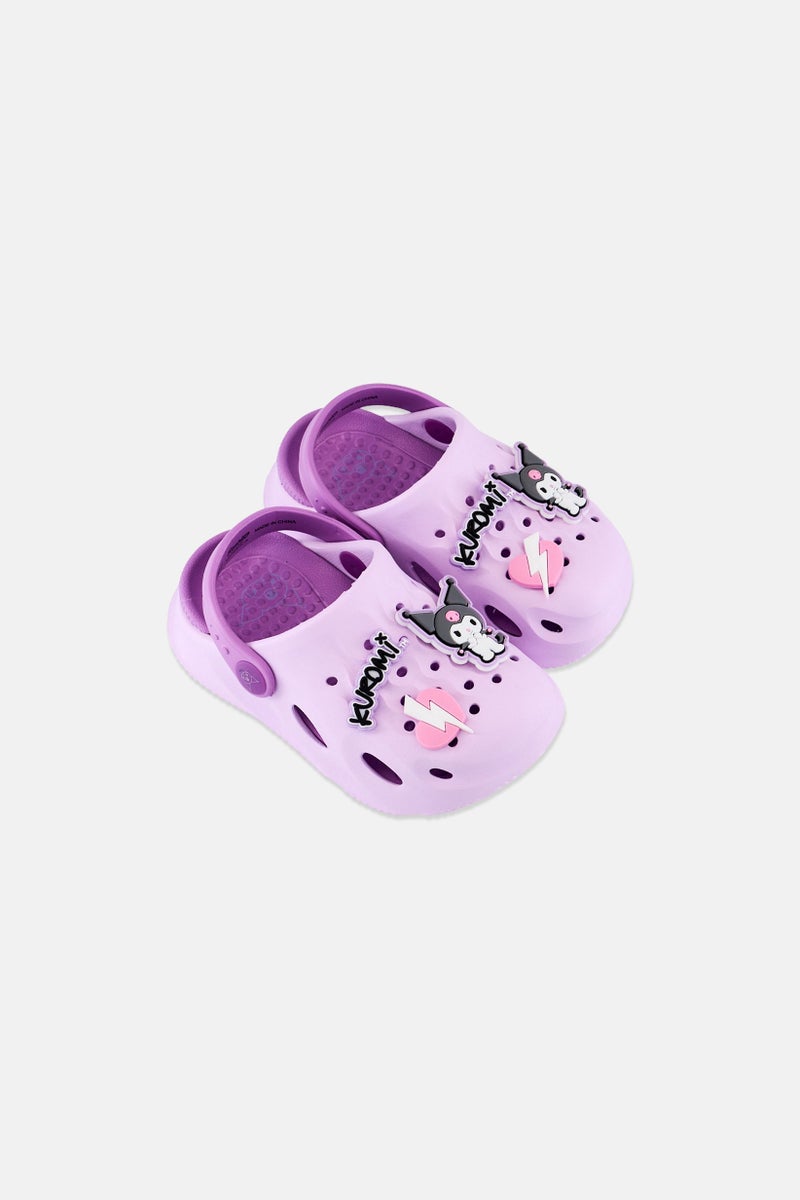 Sanrio Toddlers Girl Kuromi Slip On Clogs, Purple - Image 2