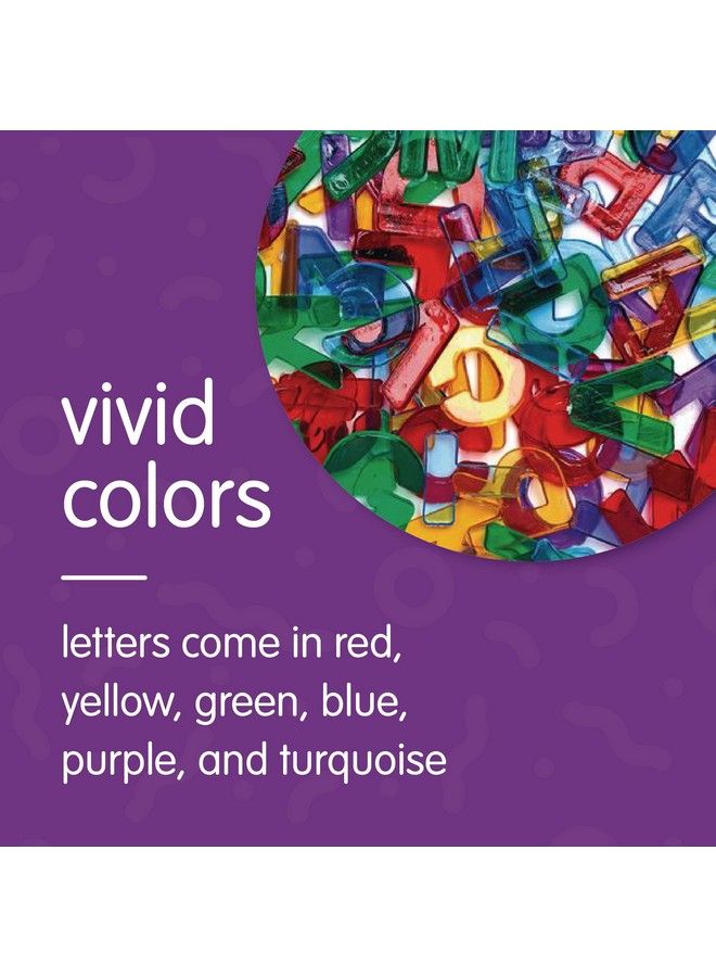 Colorations حروف كبيرة شفافة متعددة الألوان بلاستيك شفاف 3/4 بوصة 260 قطعة لتزيين الكولاج والتعلم على الطاولات الضوئية حروف الأبجدية للأطفال - Image 5