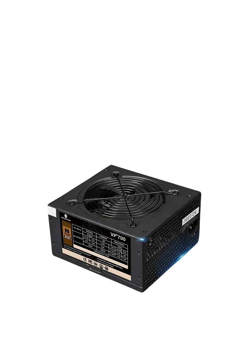 WJCOOLMAN WJ كولمان VP700 ، مزود طاقة 700 واط +80 برونزي (أسود / أبيض) - Image 1