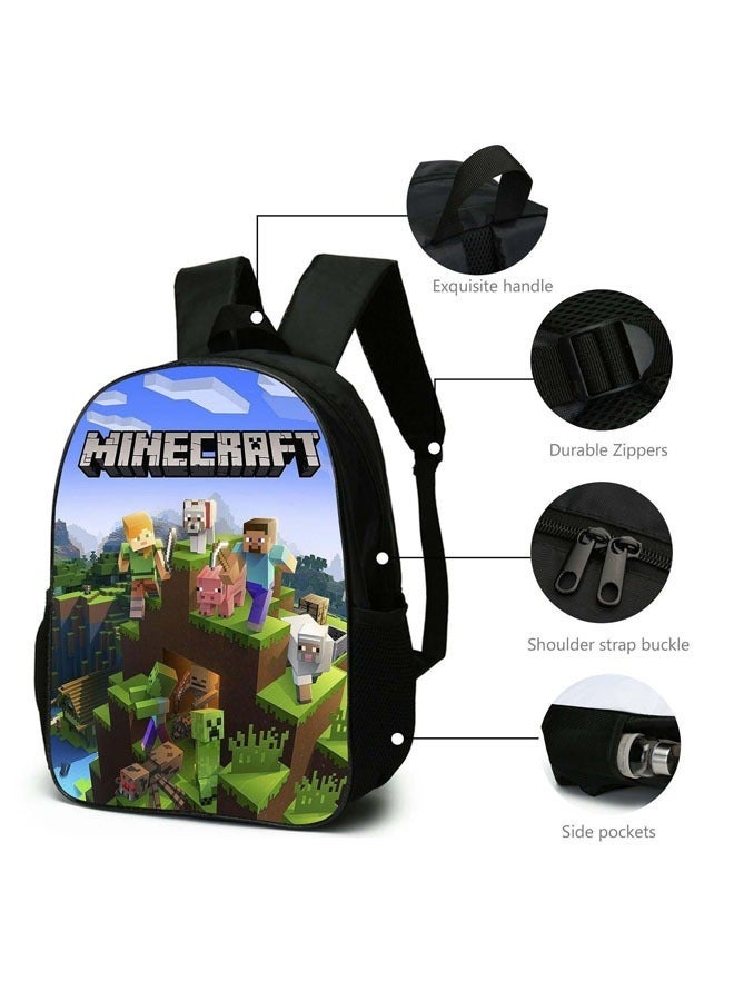 general MINECRAFT Backpack Minecraft Game Peripheral for Elementary and Middle School Students (Backpack Shoulder Bag Pen Bag Three-Piece Set) - Image 2