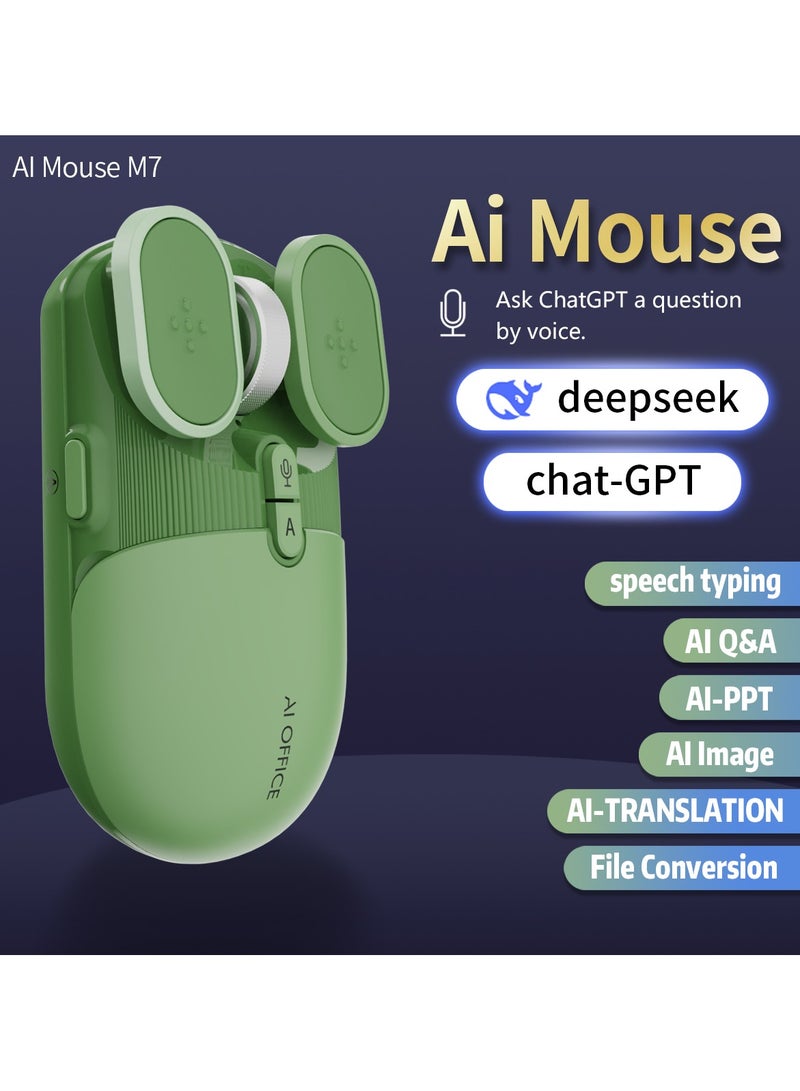 Luttec AI Wireless Mouse, 4000 Adjustable DPI, Multilingual Voice Typing & Translation, AI Chat Assistant, All-in-One AI Office Function, Universal for Desktop Laptop Mac All-in-One PC - Image 3