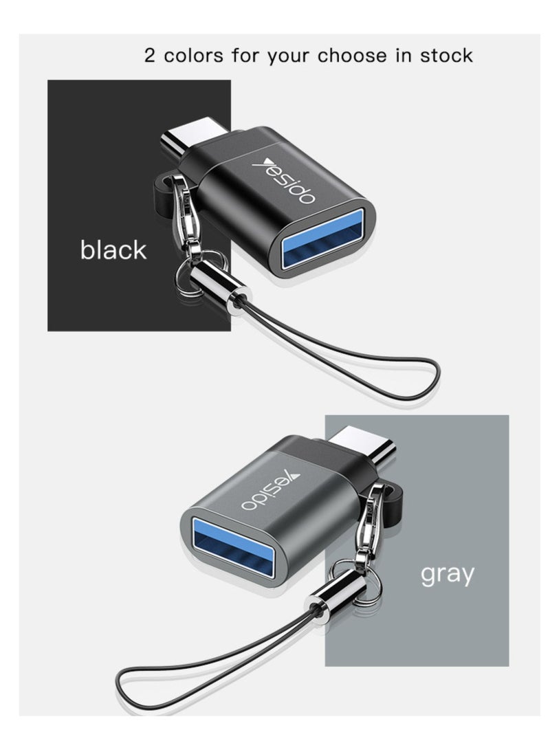 Yesido GS06 Mini Function Mobile Phone Power Data Transmit Convert Card Reader Type-C To USB OTG Adapter - Image 2