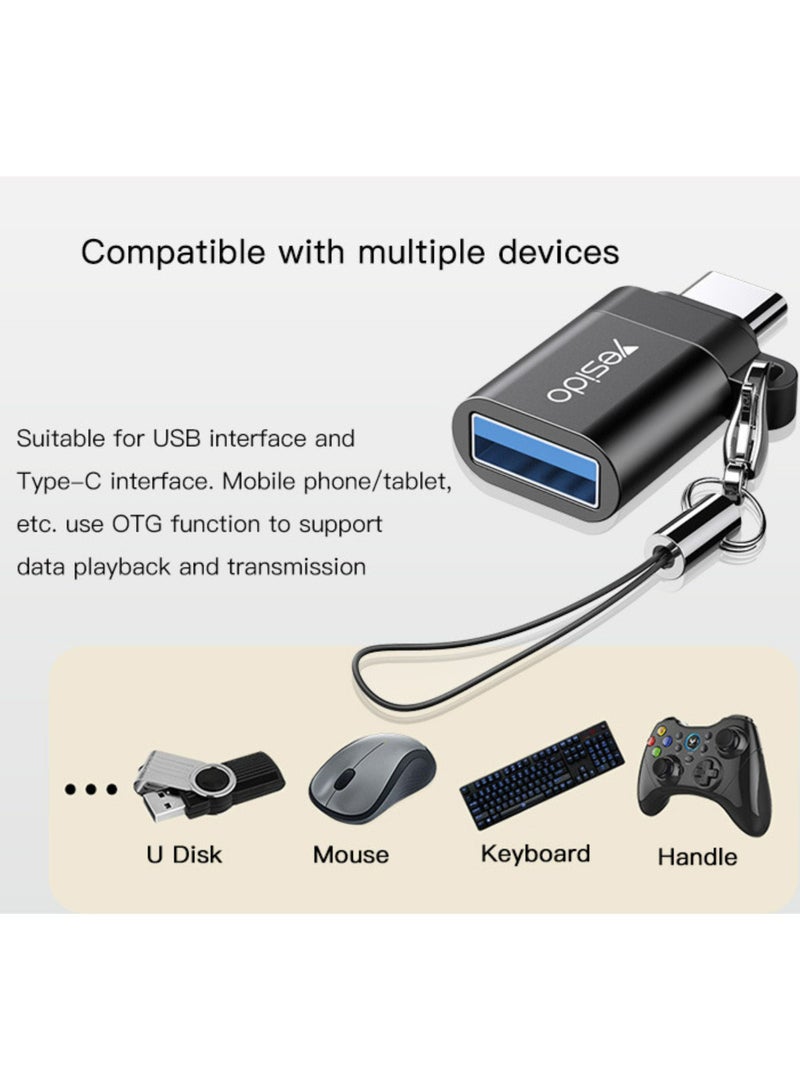 Yesido GS06 Mini Function Mobile Phone Power Data Transmit Convert Card Reader Type-C To USB OTG Adapter - Image 3
