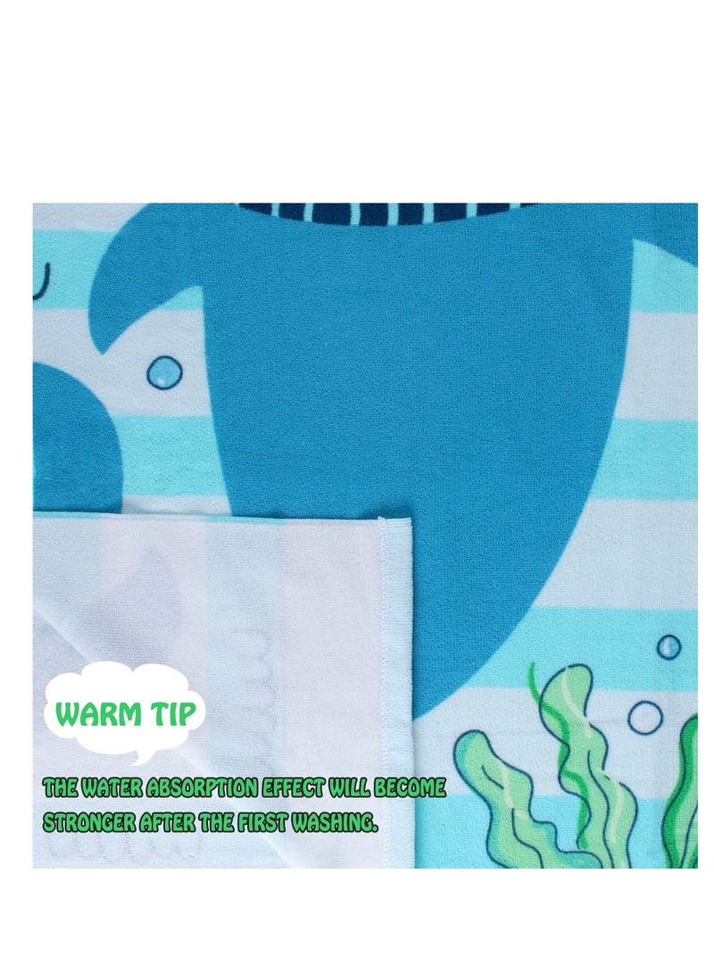 KASTWAVE Kids Beach Towel for Boys Girls, Hooded Bath Towel Wrap, Toddler Pool Towel with Hood 60 * 120cm - Image 4