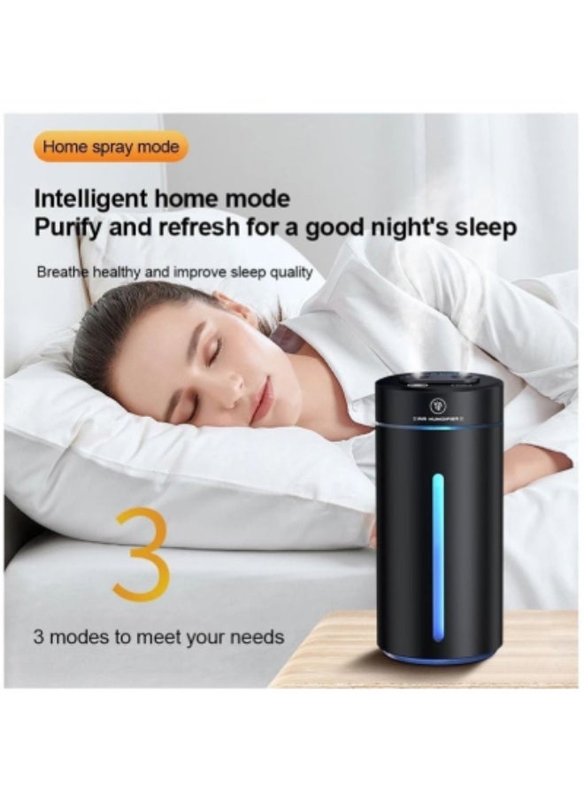 AROAQ Dual Spray Car Air Humidifier Aluminum Alloy Essential Oil Diffuser Car Freshener Home Office Accessories ( Purple With 2 Filter Rods) - Image 5