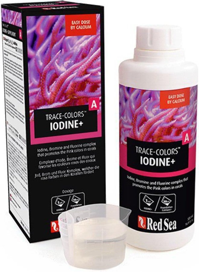 Red Sea Reef Colors A Supplement 500ml - Iodine, Bromine & Fluorine Trace Elements for Enhanced Pink Coral Coloration & Reef Aquarium Health