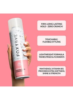 FoxyBae Strong Hold Hair Spray Hairspray For Women Volumizing Styling Flexible Extra Hold Frizz Protecting Workable & Brushable 8 Fl Oz  - Image 2