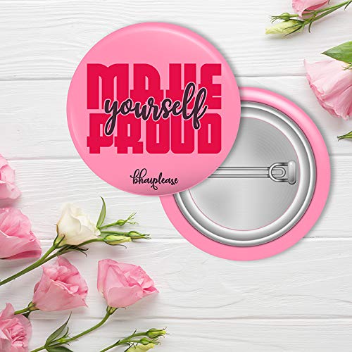 Bhai Please Pin Badge (Pack of 9) Mom Love, Make Yourself, Main Apni Favourite Hoon, Love Wine, Listening, Life is A Game, Life is A Beautiful, It's Coffee O'Clock, I'm Famous But No One Knows It Yet - Image 3