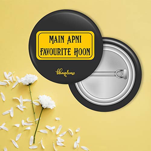 Bhai Please Pin Badge (Pack of 9) Mom Love, Make Yourself, Main Apni Favourite Hoon, Love Wine, Listening, Life is A Game, Life is A Beautiful, It's Coffee O'Clock, I'm Famous But No One Knows It Yet - Image 4