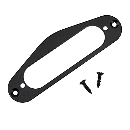Yootones 1Pcs Yootones Metal Guitar Single Coil Pickup Mounting Ring with Screws Compatible with Fender Stratocaster Strat Guitar (Black) - Image 1