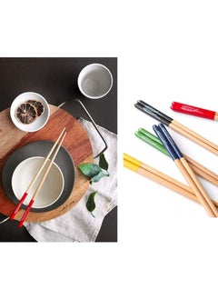 KASTWAVE 5 Pairs Reusable Chopsticks Set Lightweight Different Style Chop Sticks Utensils, Wooden Chinese Japanese Korean Chopsticks, Family Use Gift Set for Sushi, Noodles, Rice, Camping  - Image 5