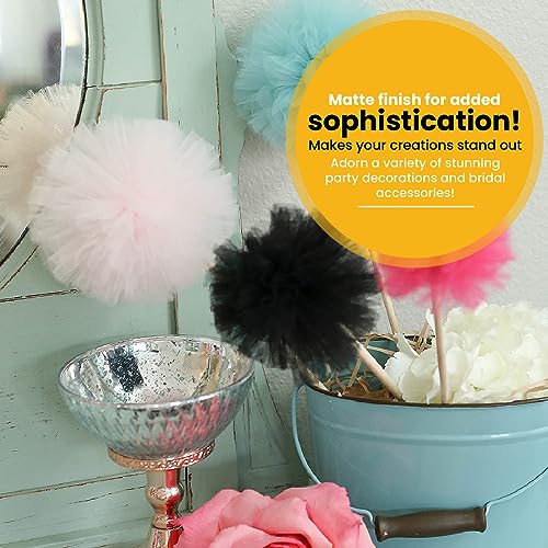 Expo International Decorative Matte Tulle, Lightweight Polyester Tulle Fabric for Tutus, Costumes, and Party Decorations, Washable, Easy-to-Use, 6 Inch x 25 Yards, Turquoise, Pack of 1 - Image 5