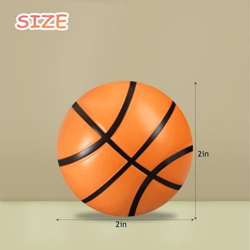 HENXING 24Pcs 2 Inch Mini Basketball Stress Ball for Kids Tiny Basketball Fidget Toys for Party Favors Decorations Gifts School Carnival Squeeze Bouncy Sports Balls for Boys Girls - Image 5