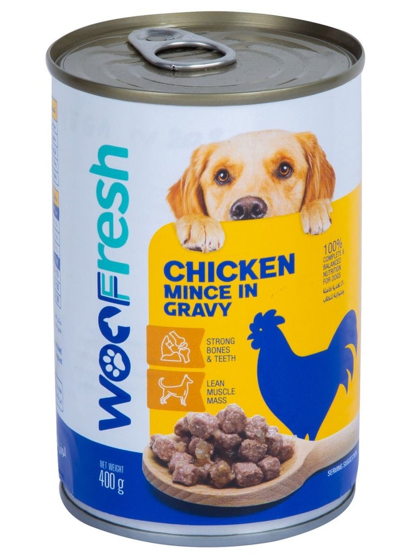 WOOFRESH - Chicken Mince In Gravy For Dogs 400 G - Image 1
