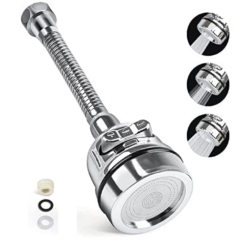 Nathgra 360 Degree Rotatable Water Faucet Bubbler Saving Tap Aerator Diffuser Faucet Filter Shower Head Nozzle Adapter 3 Mode - Image 1