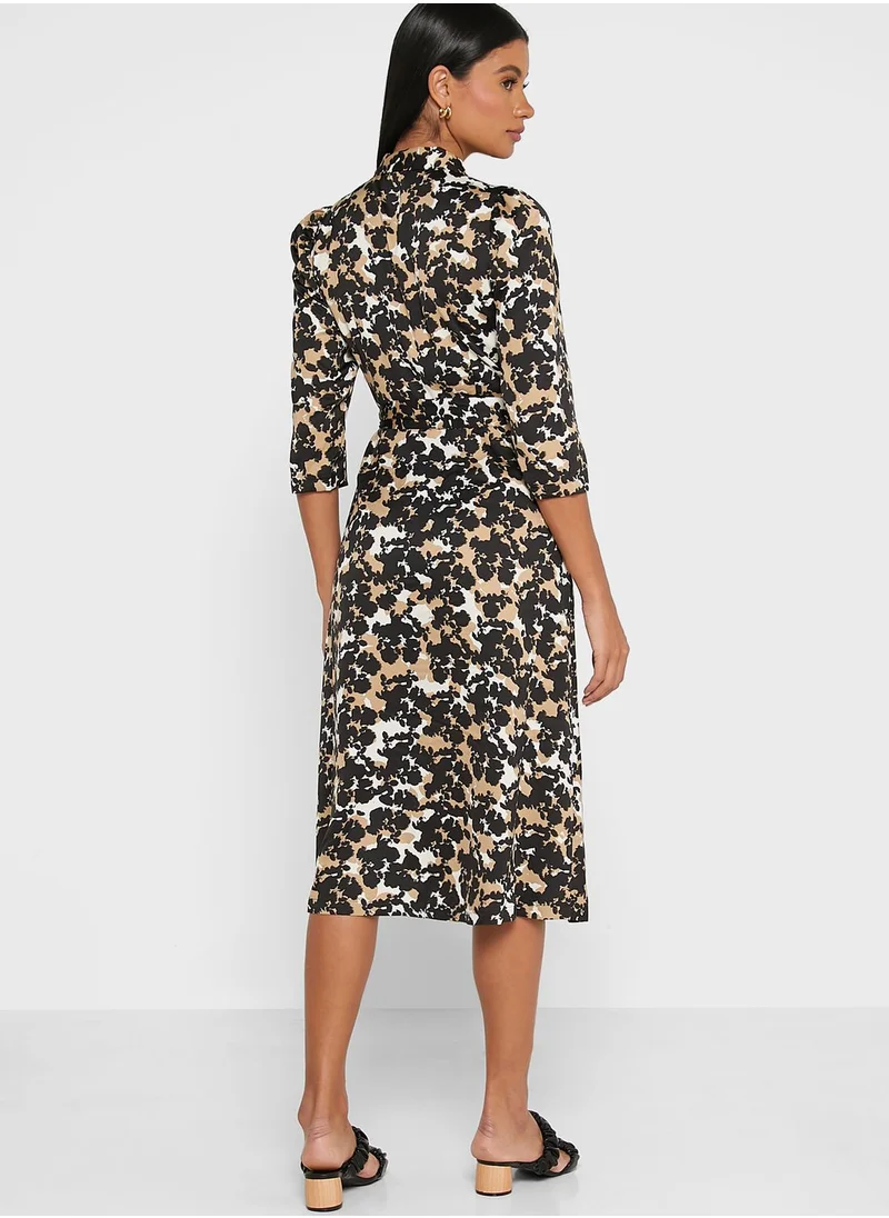 VERO MODA Floral Print Polo Dress