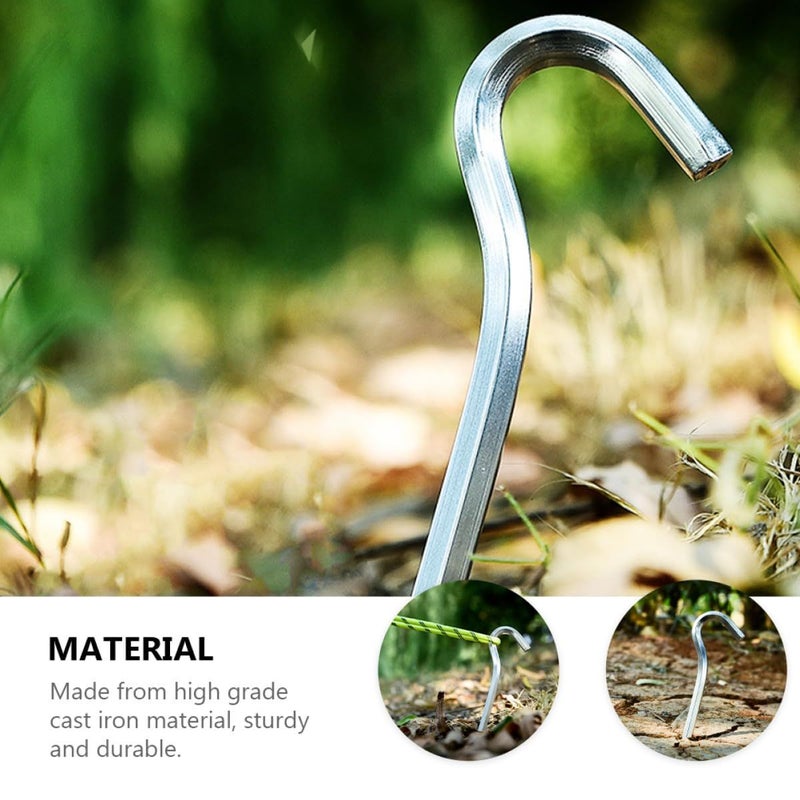 Heavy Duty Aluminum Tent Stakes 6 Pack Hexagon Pegs Silver For Outdoor Camping Hiking - Image 3