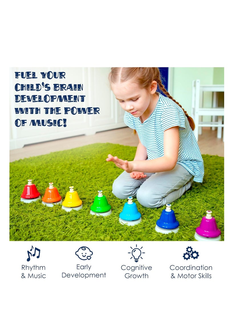 Mike Music Educational Desk Bells Set | 8-Note Colorful Musical Toy for Kids | Toddler Early Learning Instrument with 15 Songs Booklet | Perfect Birthday Gift - Image 5