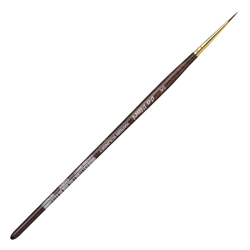 da Vinci Brushes da Vinci Watercolor Series Paint Brush, Round Harbin Kolinsky Red Sable with Black Handle, Size 2/0 (1526Y-00) - Image 2