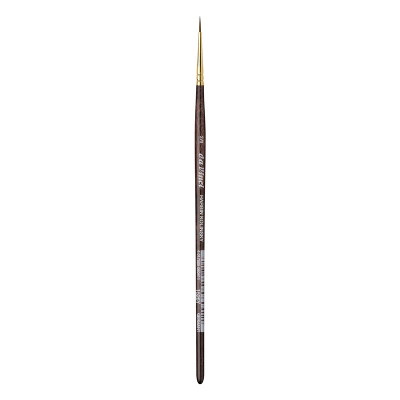 da Vinci Brushes da Vinci Watercolor Series Paint Brush, Round Harbin Kolinsky Red Sable with Black Handle, Size 2/0 (1526Y-00) - Image 1
