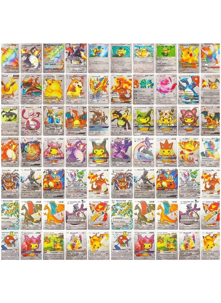 Generic RAGVEE Collectible Card Games 55 PCS Silver Foil Card Assorted Cards TCG Deck Box - V Series Cards Vmax GX Rare Silver Cards and Common-Rare Mystery Card  - Image 3