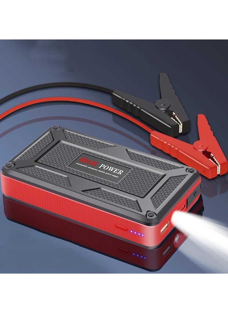 Car jump starter with 49800mAh portable power bank and lamp 3 in one
