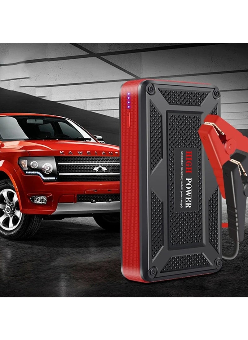 Car jump starter with 49800mAh portable power bank and lamp 3 in one