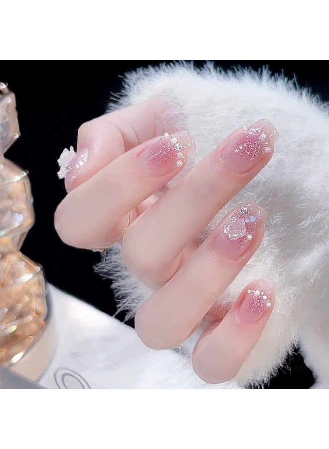 Goolsky أظافر ضغط على شكل صليب من كروم هارتس مع ماسة متكسرة لأسلوب عصري لامع - Image 1