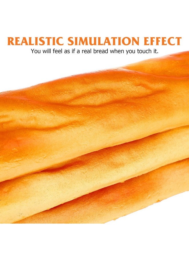 ULTNICE 3pcs Artificial French Long Bread Loaf Lifelike Fake Dessert Cake Food Pretend Play Food Playset Toys Photography Prop Kitchen Decoration, Medium - Image 5