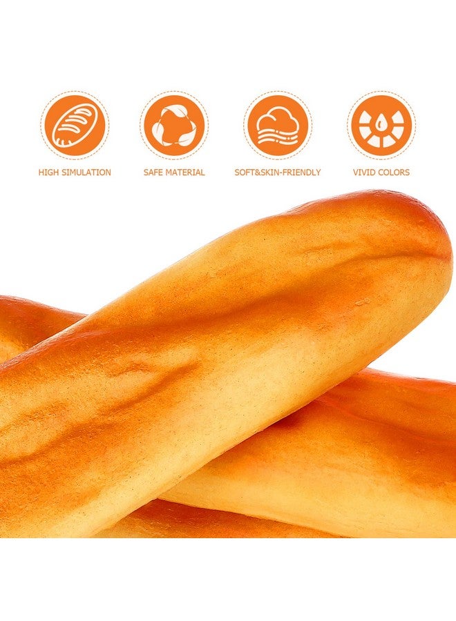 ULTNICE 3pcs Artificial French Long Bread Loaf Lifelike Fake Dessert Cake Food Pretend Play Food Playset Toys Photography Prop Kitchen Decoration, Medium - Image 2