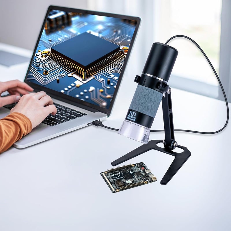 Jiusion 1080p USB Digital Handheld Microscope, 50 to 1000X Magnification Endoscope Full HD 1920 x 1080P Camera 8 LEDs with Metal Stand for iPhone iPad Android Mac Windows Linux Chrome - Image 4