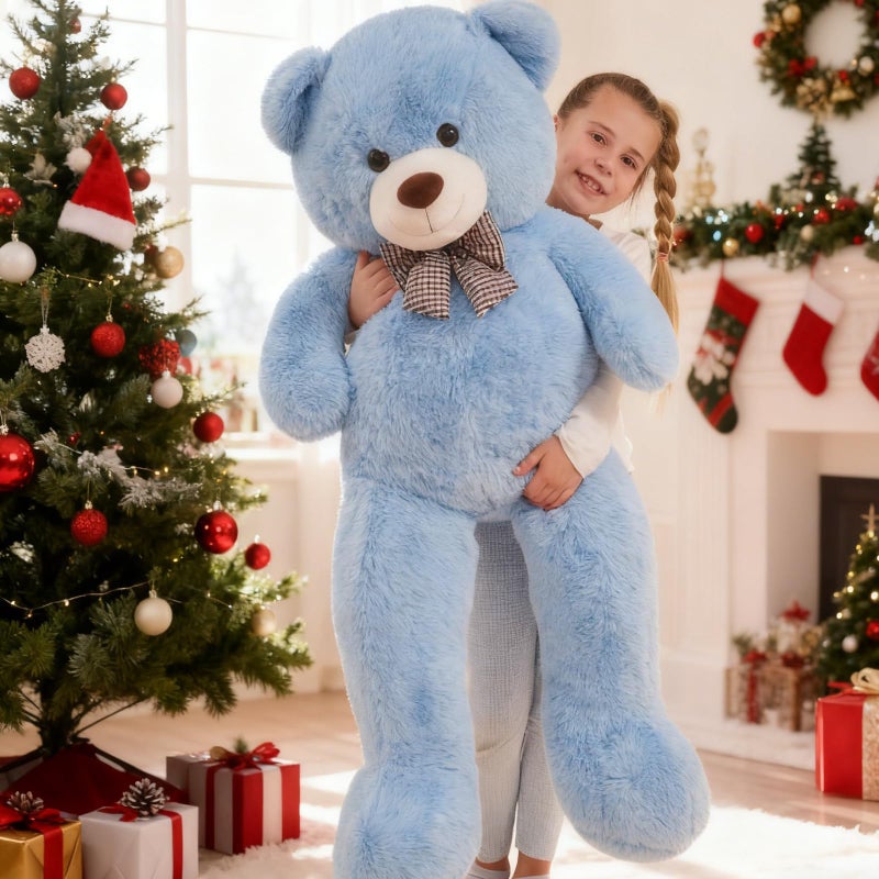 Toys Studio Big Blue Teddy Bear 47 Inch Giant Teddy Bear 4ft Tall Stuffed Animal for Girls Women Christmas Valentines Day Large Plush Toy for Kids Baby Shower Party Decorations - Image 3