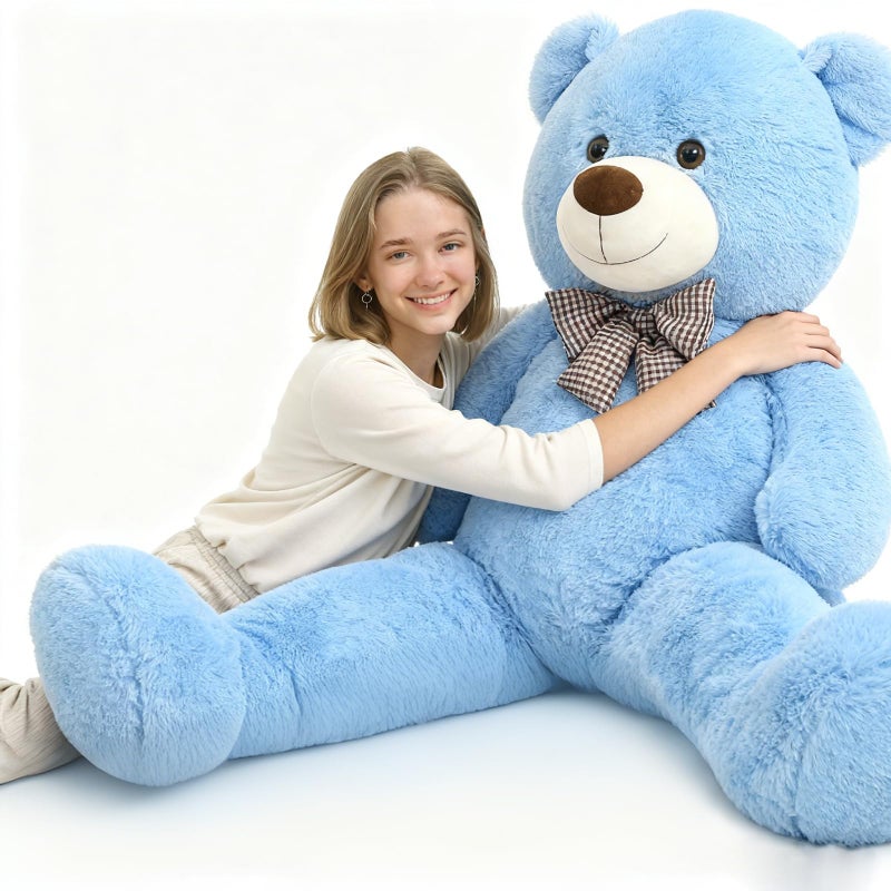 Toys Studio Big Blue Teddy Bear 47 Inch Giant Teddy Bear 4ft Tall Stuffed Animal for Girls Women Christmas Valentines Day Large Plush Toy for Kids Baby Shower Party Decorations - Image 2
