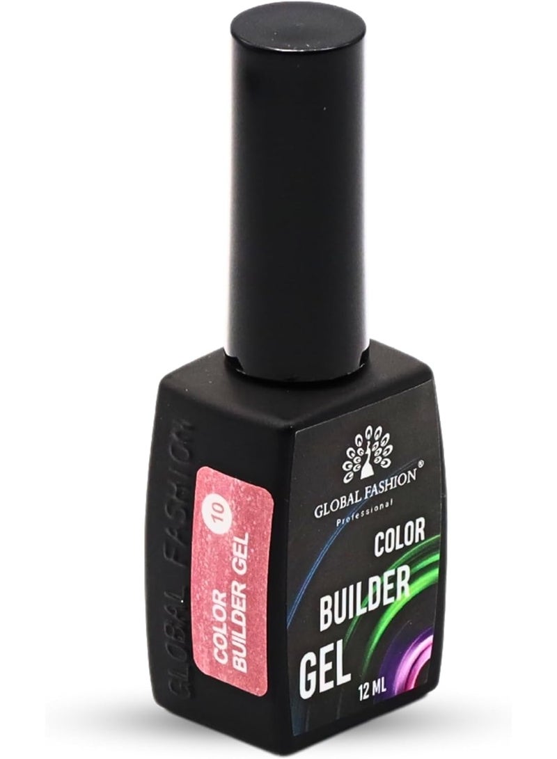 GLOBAL FASHION Professional Color Builder Gel 12ml - Long-Lasting, Chip-Resistant Manicure - Color 10  - Image 3