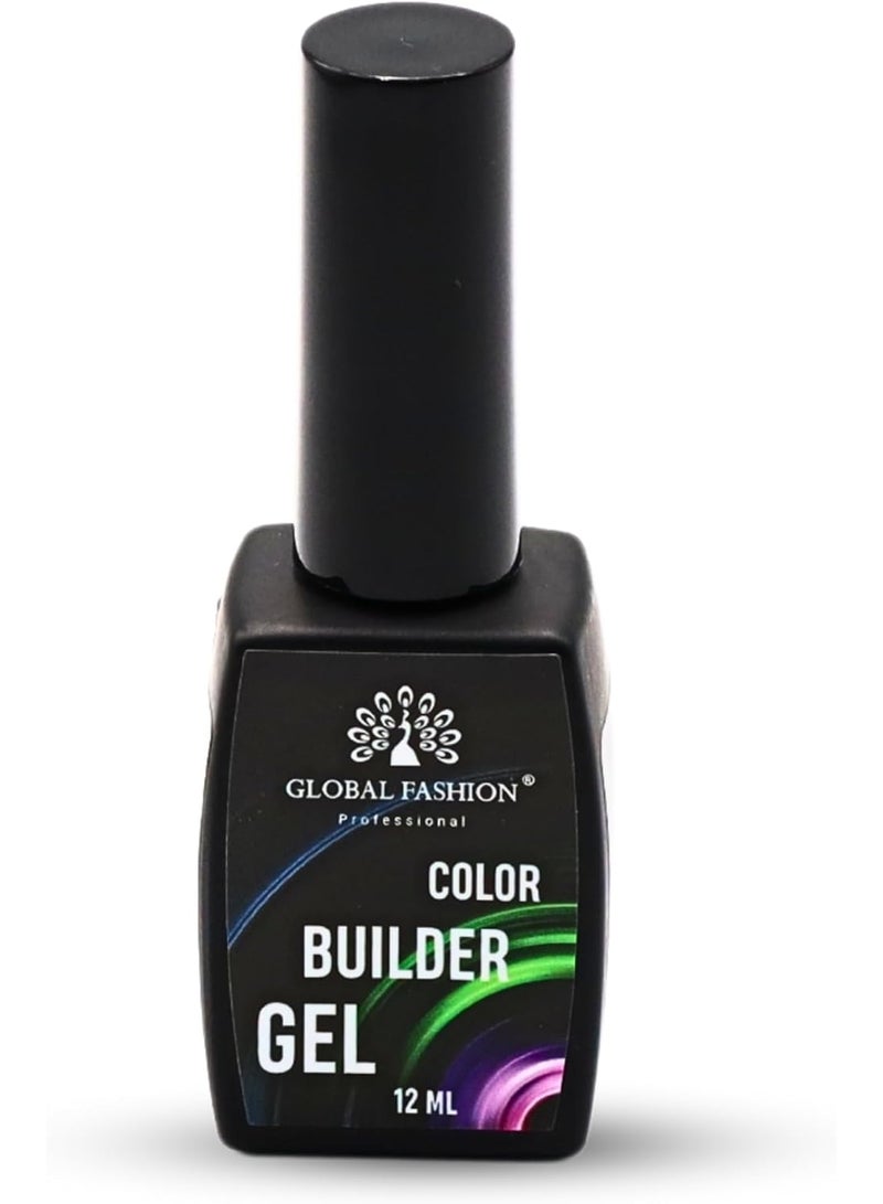 GLOBAL FASHION Professional Color Builder Gel 12ml - Long-Lasting, Chip-Resistant Manicure - Color 10  - Image 4
