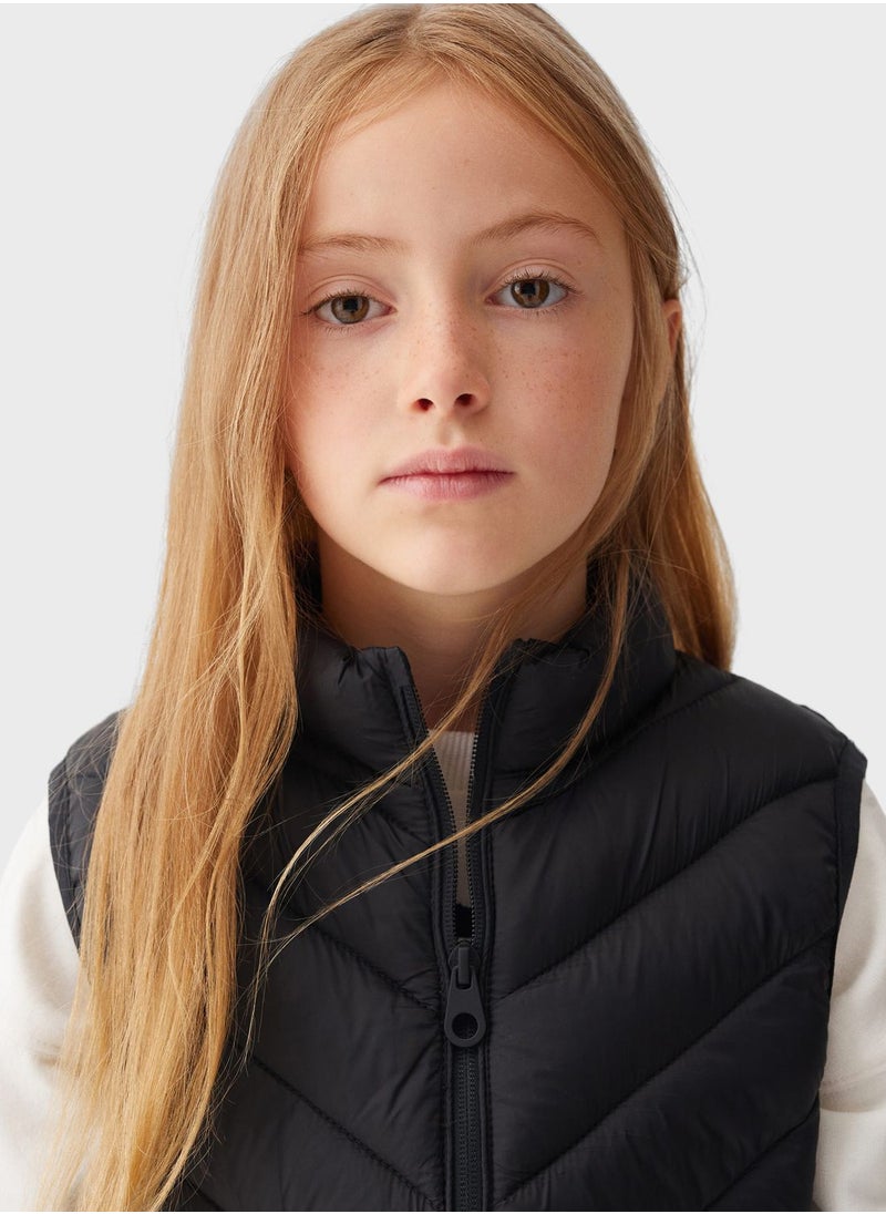 MANGO - Kids Puffer Gilet - Image 1