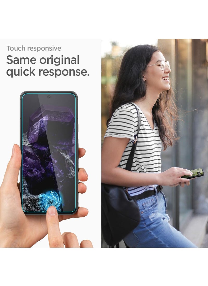 Spigen - Glastr Align Master for Google Pixel 8 Screen Protector Premium Tempered Glass [Case Friendly] - 2 Pack - Image 1