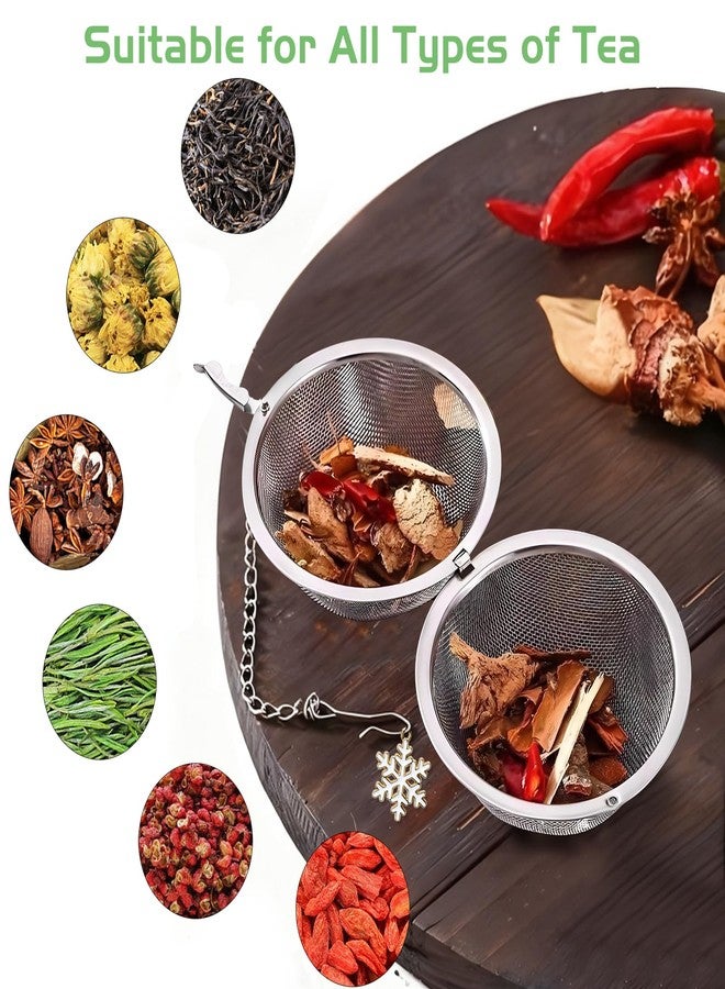 Numola‌ ‌Tea Infuser‌ with Snowflake Pendant - ‌Stainless Steel Tea Strainer‌ for ‌Loose Leaf Tea Steeper‌, ‌Tea Infuser for Loose Leaf Tea‌ - Handmade Tea Ball Filter for Kitchen & Home Use - Image 3