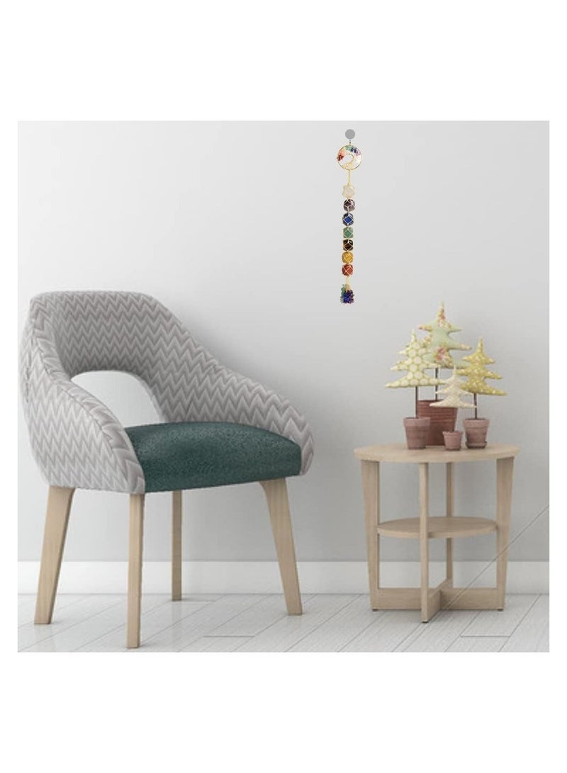 كاست ويف سيارة زخرفة شجرة الحياة يدويا 7 قطعة من حجر الشاكرات الكريستال علاج شجرة الحياة ديكور المنزل - Image 4