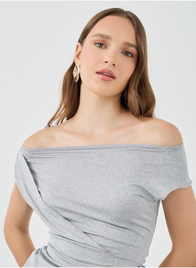 Take Two Take Two Off Shoulder Wrap Tie Detail Top  - Image 3