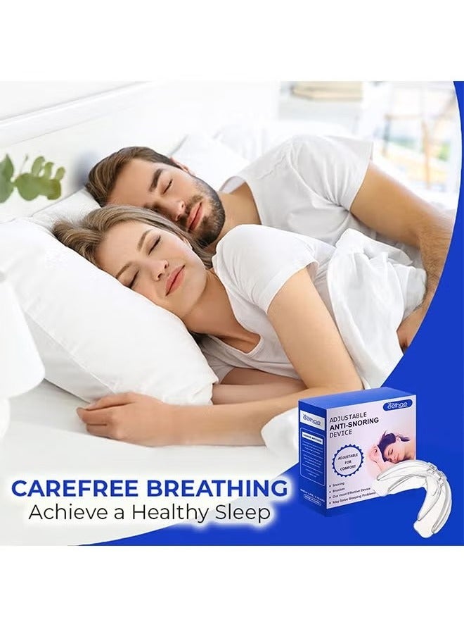 إيلهو مكافحة الشخير حارس الفم ، حارس الفم القابلة لإعادة الاستخدام لوقف الشخير في الليل أجهزة مكافحة الشخير مع الراحة حجم الشخير حارس الفم للرجال والنساء - Image 5