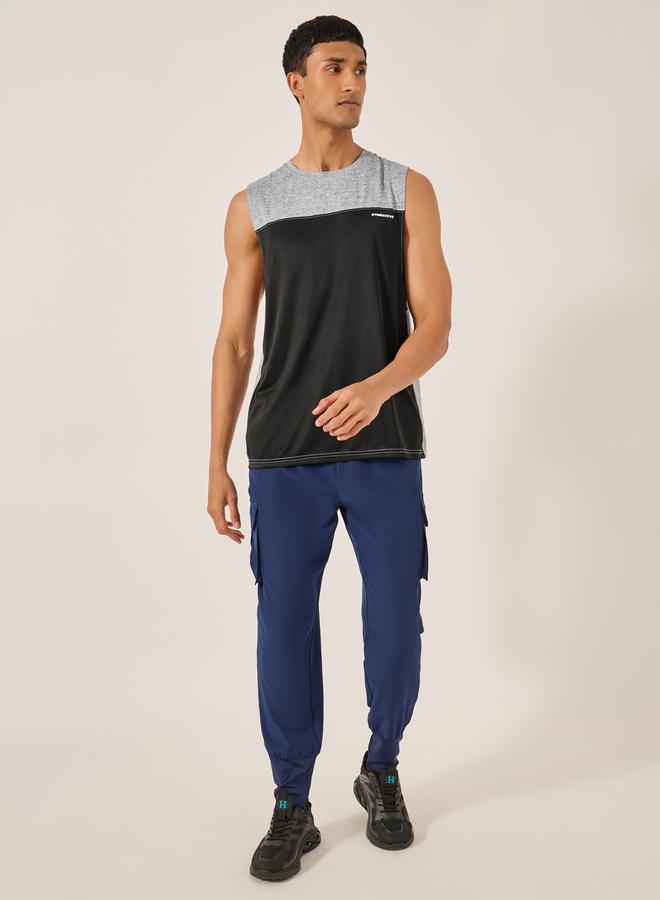 Styli Slogan Print Color Block Sleeveless Tank  - Image 2