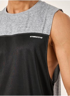 Styli Slogan Print Color Block Sleeveless Tank  - Image 3