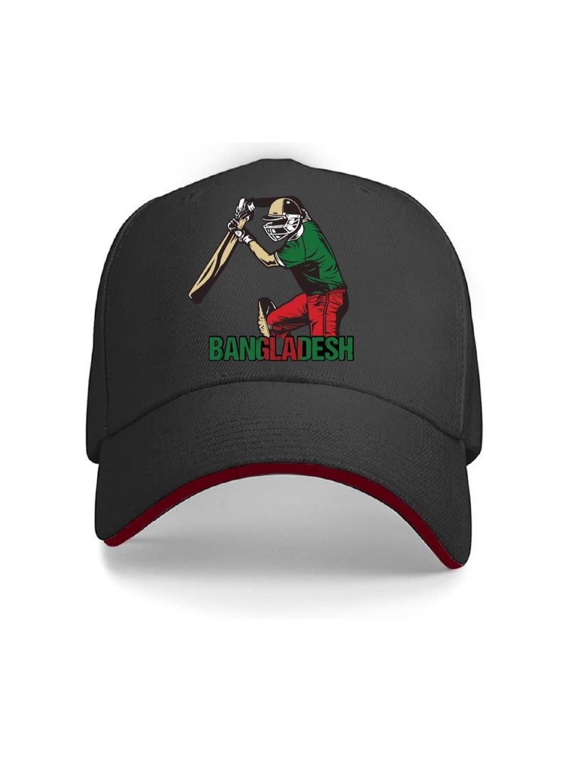 Bangladesh Cricket Sports Fans Baseball Caps for Both Men and Women With Metal Adjustable Buckle Closure - Perfect for Outdoor Activities, Matches, and Everyday Wear - Image 1