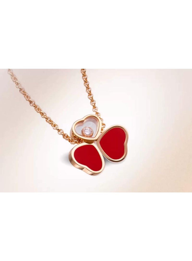 Chopard Red Gem Clover Butterfly 18K Gold Bracelet - Image 3