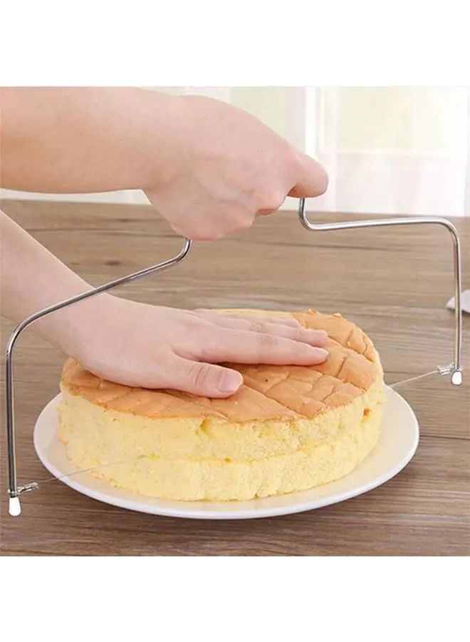 قاطع كيك قابل لضبط الارتفاع بخط مزدوج، أداة خبز من الفولاذ المقاوم للصدأ لتقطيع الكيك - Image 5