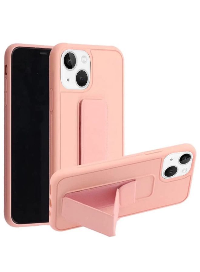 Zolo Finger Grip Holder and standing cover with Car Magnetic Multi-function Shockproof Protective Case Cover For iphone 14 Pink - Image 1