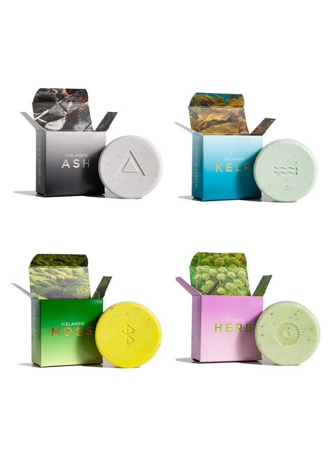Hallo Iceland Soap 4 Packvolcanic Ash Herb Moss And Kelp
