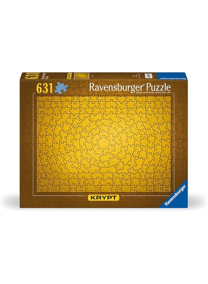 Ravensburger Krypt Gold 631â€‘Piece Jigsaw Puzzle â€“ Monochromatic Spiral-Cut Challenge with Unique Piece Shapes, Premium Softclick Fit, 70Ã—50 cm Finished Size | 12000047â€‘1 - Image 1